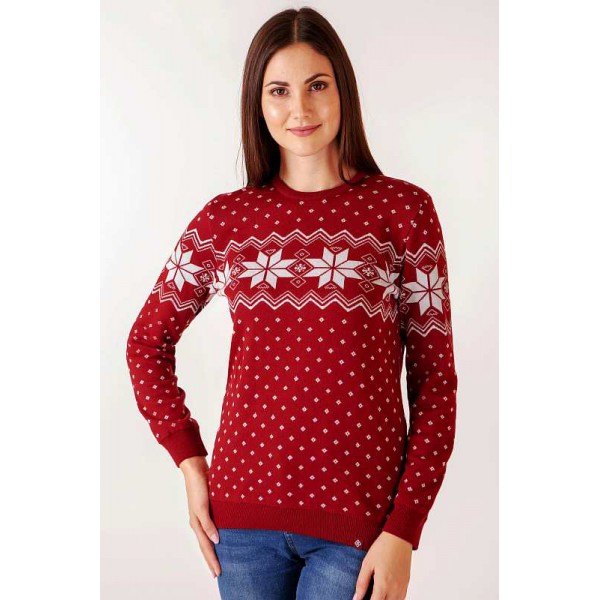 Christmas, women's jumper knitted red