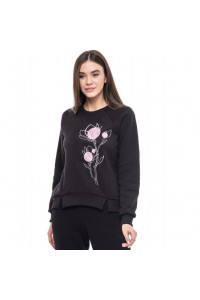 Morning flowers, women's sweatshirt with struts in front