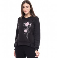 Morning flowers, women's sweatshirt with struts in front