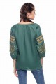 Bohuslava, green women's embroidered shirt