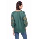 Boguslava green, women's embroidered shirt
