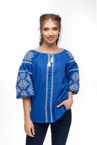 Blue embroidered shirt from Svitodar