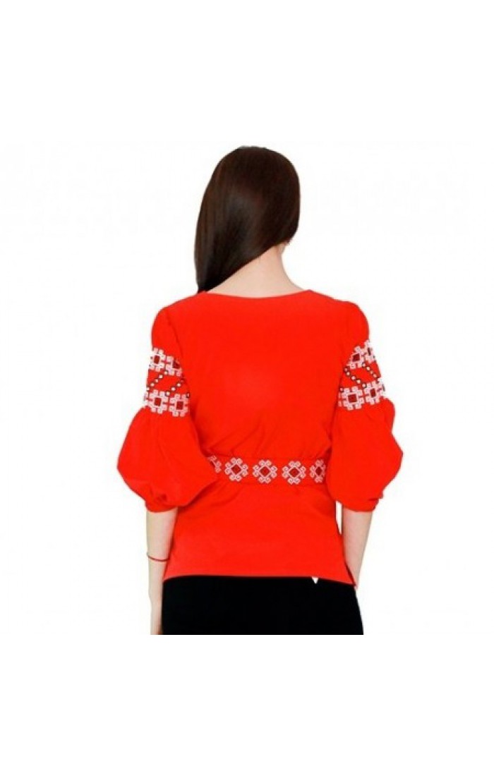 Crimson, women's embroidered shirt