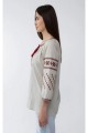 Boguslava, on white linen, women's embroidered shirt