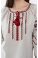 Boguslava, on white linen, women's embroidered shirt