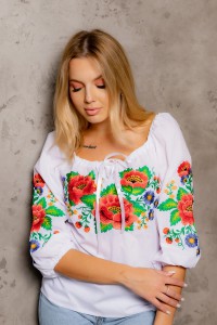 Вишиванка жіноча Галіція (відкриті плечі)