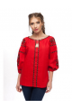 Red embroidered women's shirt from Svitodar