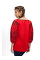 Red embroidered women's shirt from Svitodar