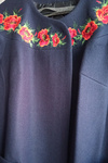 Coat cashmere dark blue Poppies