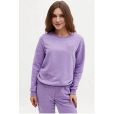 Women's sweatshirt Butterflies (lavender footer)
