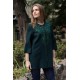 Fiery, embroidered green women's cape