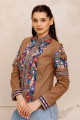 Brown jacket with embroidery Blossom