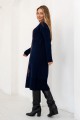 Knitted dress vyshyvanka Verbena (blue, black, coral)