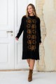 Knitted dress vyshyvanka Verbena (black, chocolate, mustard)