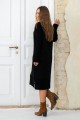 Knitted dress vyshyvanka Verbena (black, chocolate, mustard)
