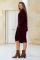 Knitted dress vyshyvanka Verbena (burgundy, black, caramel)