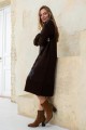 Knitted dress vyshyvanka Verbena (chocolate, black, purple)