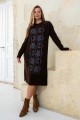 Knitted dress vyshyvanka Verbena (chocolate, black, purple)