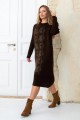 Knitted dress vyshyvanka Verbena (chocolate, black, caramel)