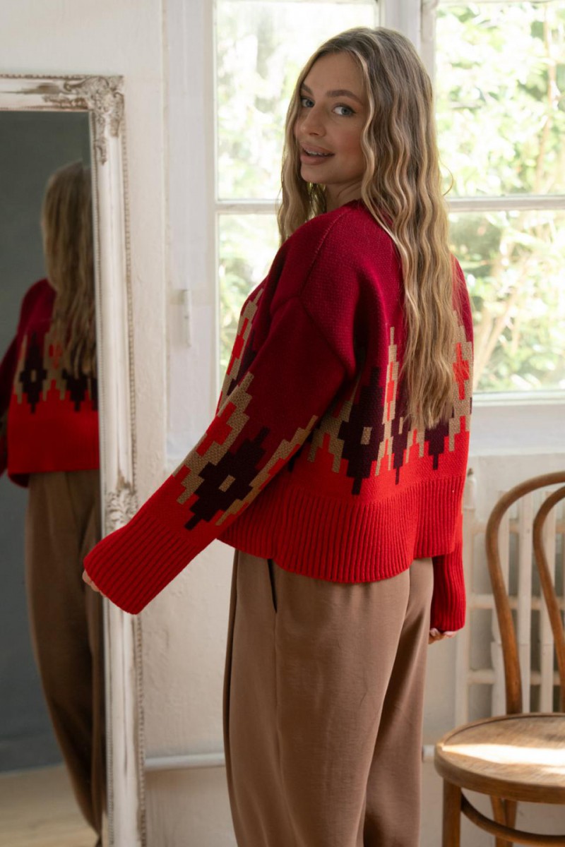 Яркий вязаный свитер «Алиса» (карамель, олива, хаки, розовый)