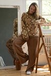 Embroidered sweater with rich “Sofiika” print (caramel beige butter)