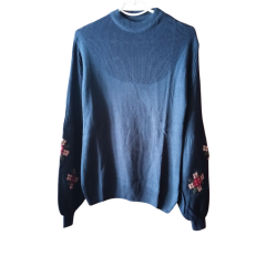 Христина, джемпер вишиванка жіноча синя, XS
