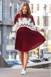 Плісе, спідниця в'язана коротка
