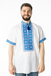 Linen shirt with blue embroidery Svitozar