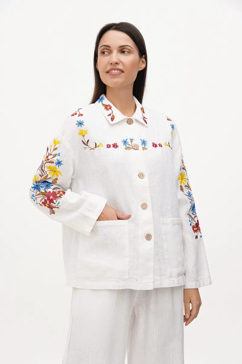 Unlined linen jacket top