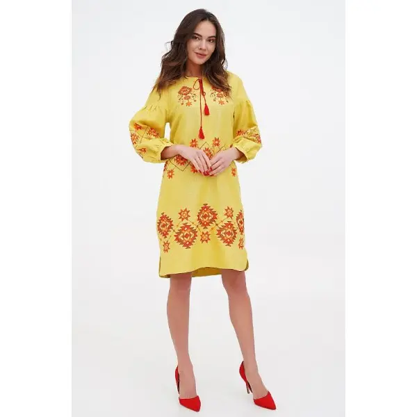 Yellow tunic dress clearance
