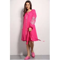 Фенікс, сукня-вишиванка рожевого кольору